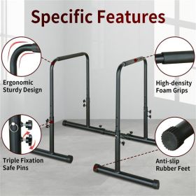 Power Tower Pull Pull Up Rod Stand, Adjustable Height Heavy Duty Multi Functional Fitness Training Equipment (Color: black)