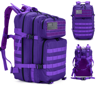 Outdoor Mountaineering Bag Tactical Leisure Bag Army Fan Travel Computer Bag Individual Soldier Package (Option: violet)