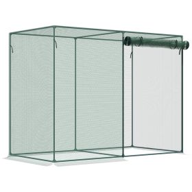 Outsunny 6' X 3' Crop Cage, Plant Protection Tent With Zippered Doors For Vegetable Garden, Backyard (Color: green)