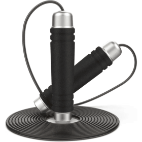 Tangle-free Adjustable Speed Jumping Rope (Color: black)