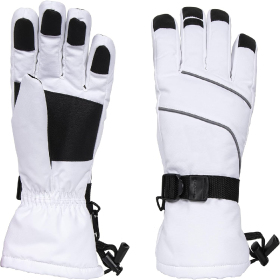 Only Supports Self Pickup  Women's Ski Gloves Waterproof Insulated Snow Gloves With Touch Screen (Option: White Small)