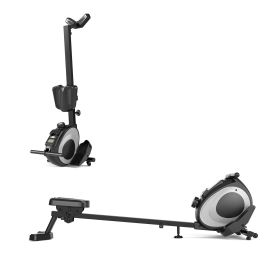 Home Magnetic Resistance Rowing Machine (Color: black)