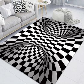 3D Clown Trap Visual Carpet Living Room Bedroom Floor Mat Halloween Carpet Sewer Manhole Cover Clown Horror Vortex Home Carpet (Color: D, size: 40cmx60cm)