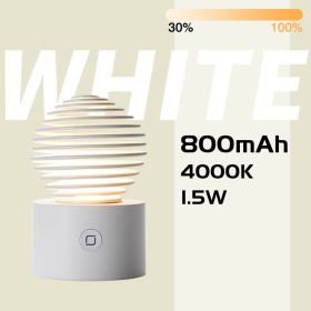 Deformation Decompression Touch Night Light USB Metal Iron Spring Nightlight Candle Light Table Lamp Cute Lamps Bedroom Bedside (Ships From: CN, Emitting Color: White)