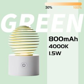Deformation Decompression Touch Night Light USB Metal Iron Spring Nightlight Candle Light Table Lamp Cute Lamps Bedroom Bedside (Ships From: CN, Emitting Color: Green)
