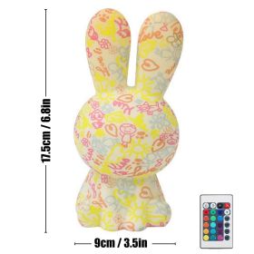 2023 Newest LED Night Light 16Color Rainbow Rabbit Night Light Touch Sensor Room Decor Cute Gift for Kids Children Table Lamp (Ships From: CN, Emitting Color: Style A)