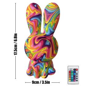 2023 Newest LED Night Light 16Color Rainbow Rabbit Night Light Touch Sensor Room Decor Cute Gift for Kids Children Table Lamp (Ships From: CN, Emitting Color: Style D)