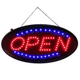 1Pc Ultra Bright LED Neon Open Sign Normal Lighting Store Business Sign Animated Motion (Option: Black-1pc)