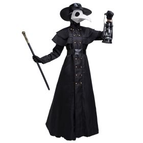 Halloween Medieval Steam Punk Plague Doctor Costume Beak Crow Long Mouth Mask (Option: Style 1-4XL)